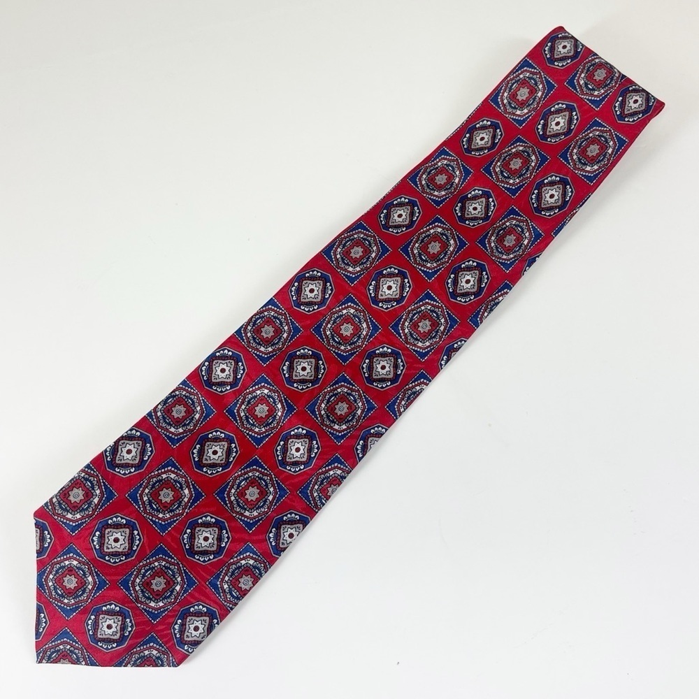 Sidae Fashion Mens Tie Necktie Red Multicolor Silk